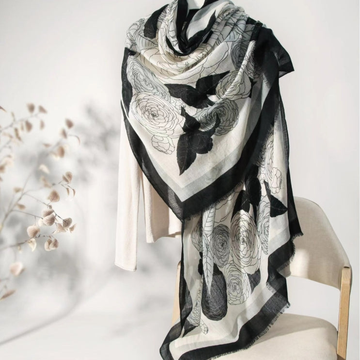 200 count water-soluble wool scarf. - AOA Fashion Accessories
