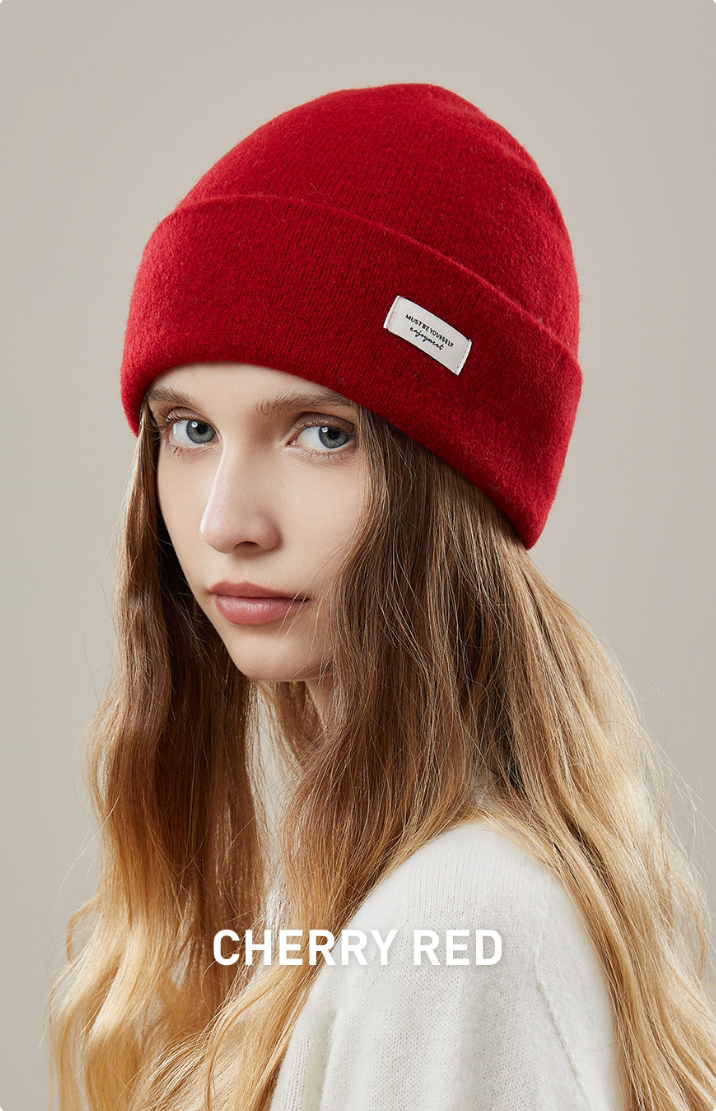 100% WOOL KNITTED HAT - AOA Fashion Accessories