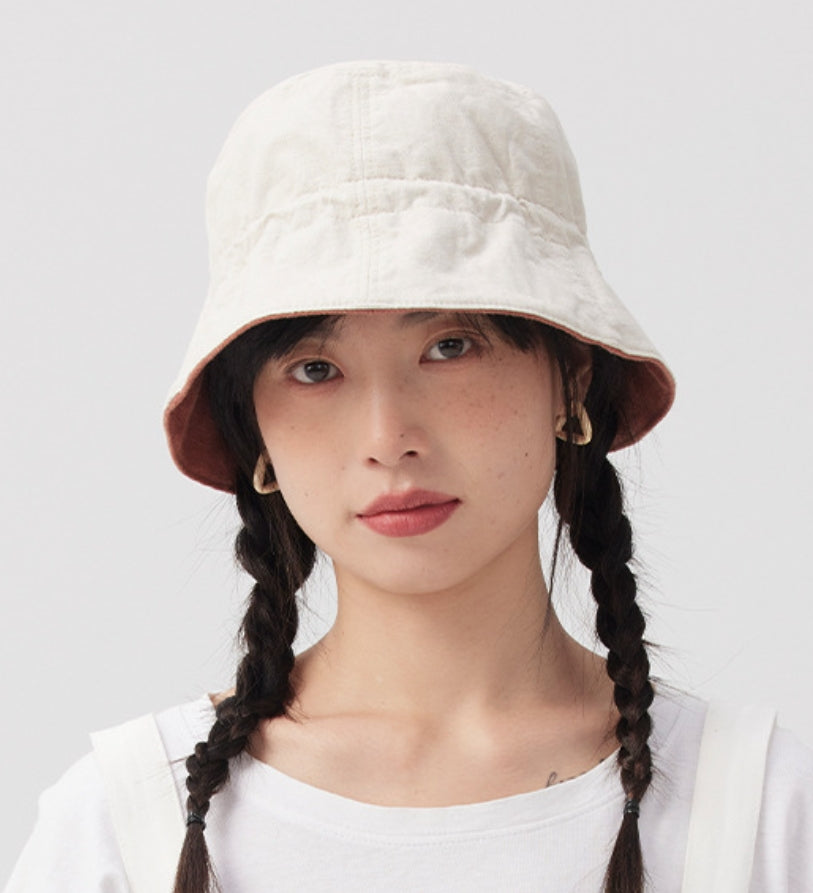 Reversible Bucket Hat - Casual Versatile Sun Hat - AOA Fashion Accessories