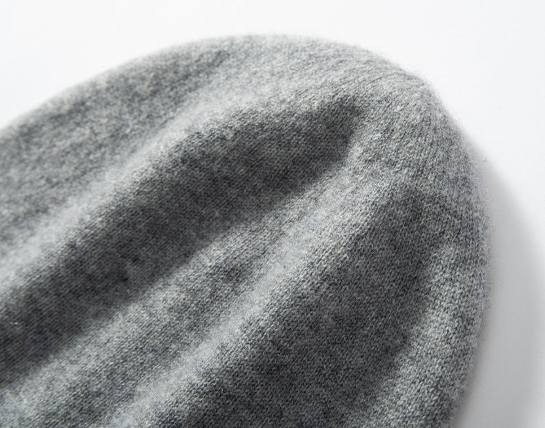Knitted cashmere hat. - AOA Fashion Accessories