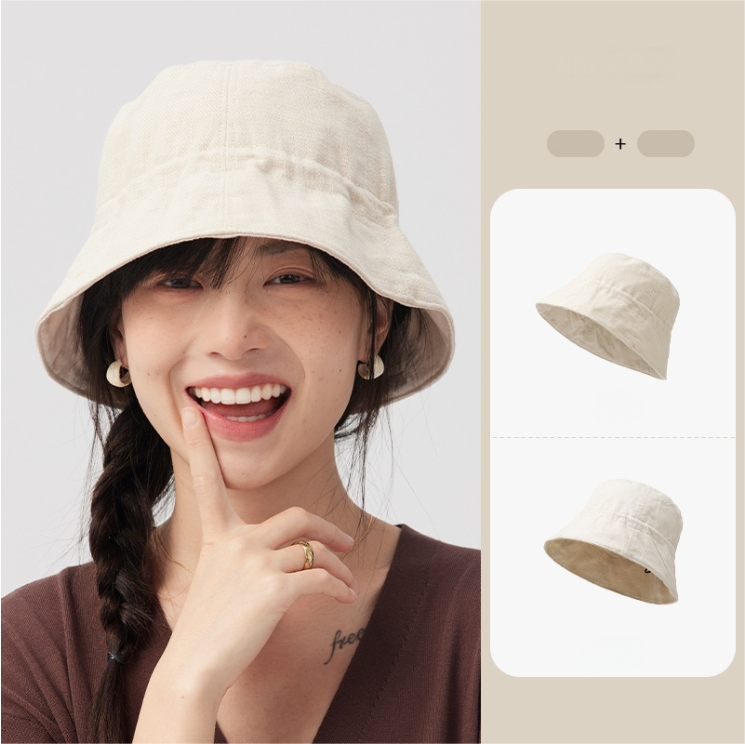 Reversible Bucket Hat - Casual Versatile Sun Hat - AOA Fashion Accessories