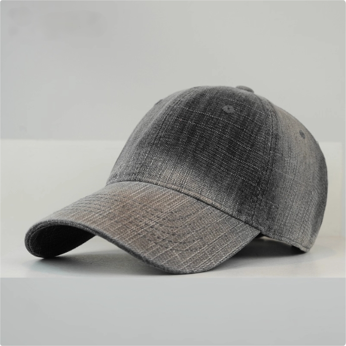Retro Baseball Cap - Denim Gradient Color Hat - AOA Fashion Accessories