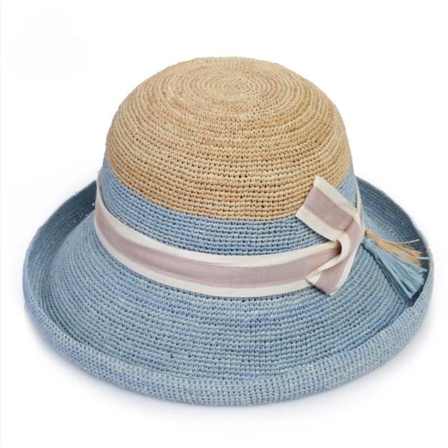 Wide Brim Raffia Straw Sun Hat - AOA Fashion Accessories