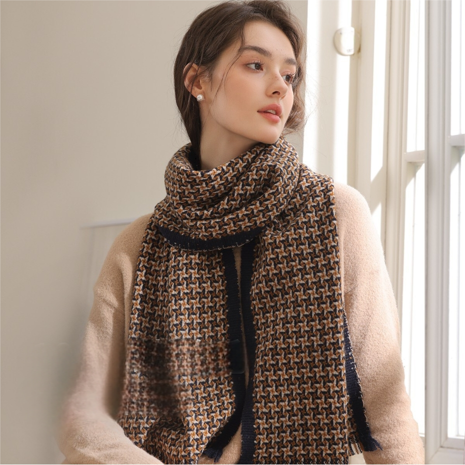 FASHIONABLE WOOL PLAID SCARF - AOA Fashion Accessories