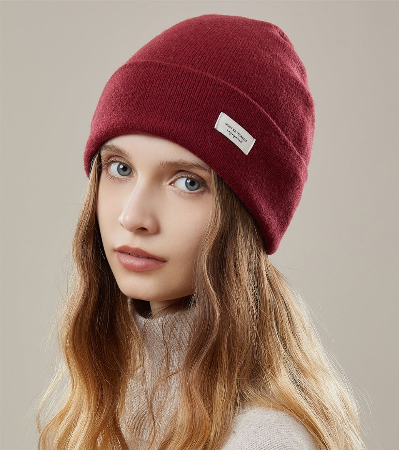 100% WOOL KNITTED HAT - AOA Fashion Accessories