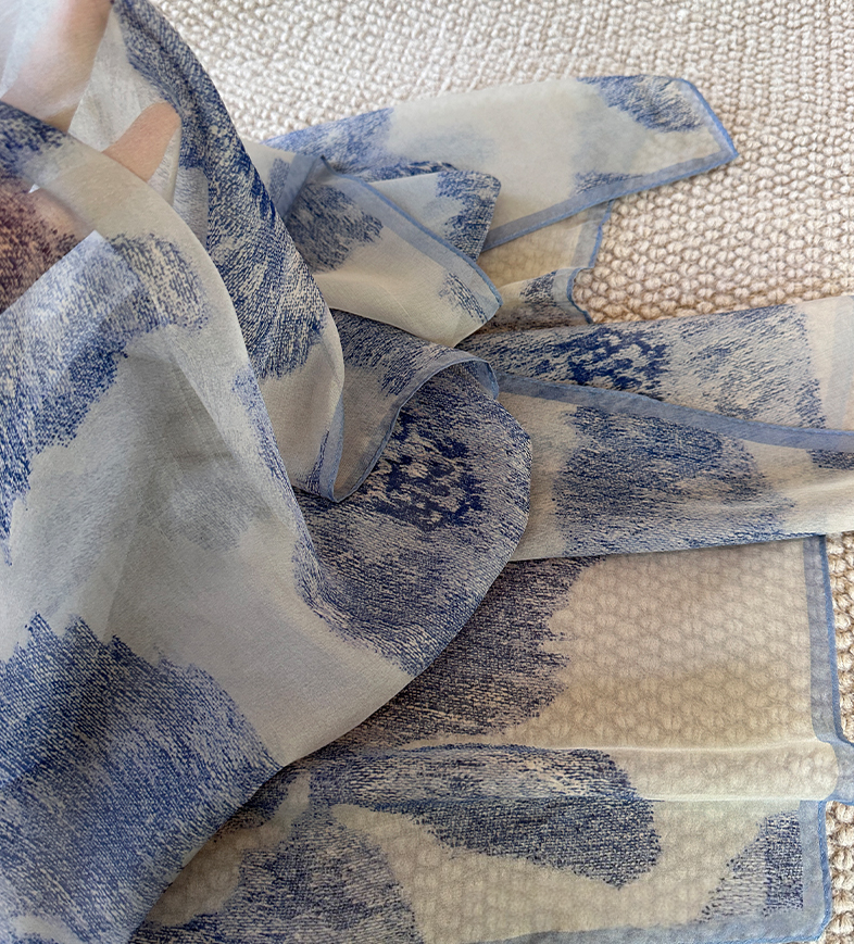 100%Mulberry Silk Long Scarf – Natural Plant Dyeing, Elegant Silk Wrap - AOA Fashion Accessories