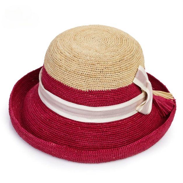 Wide Brim Raffia Straw Sun Hat - AOA Fashion Accessories