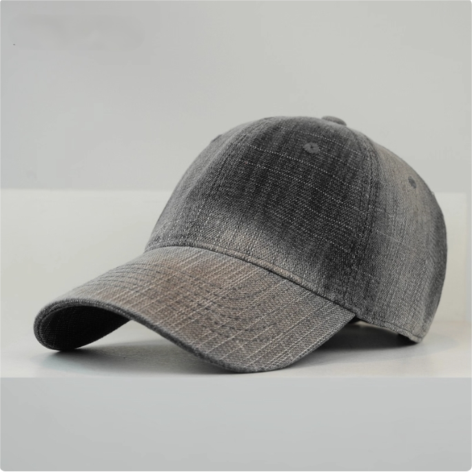 Retro Baseball Cap - Denim Gradient Color Hat - AOA Fashion Accessories