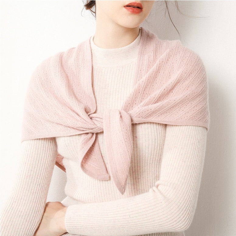 Women's cashmere triangle scarf. - AOA Fashion Accessories