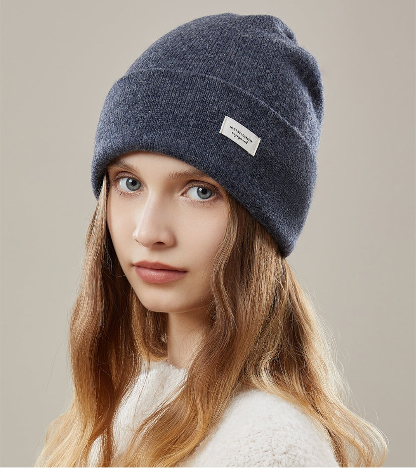 100% WOOL KNITTED HAT - AOA Fashion Accessories