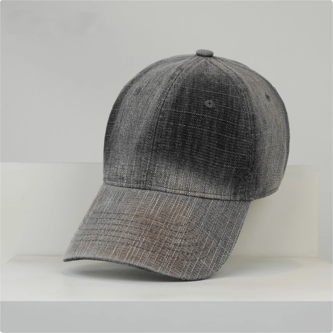 Retro Baseball Cap - Denim Gradient Color Hat - AOA Fashion Accessories