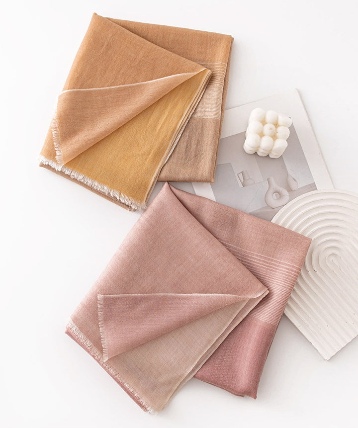 Gradient color 100% wool scarf. - AOA Fashion Accessories