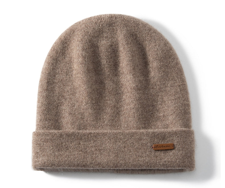 Knitted cashmere hat. - AOA Fashion Accessories