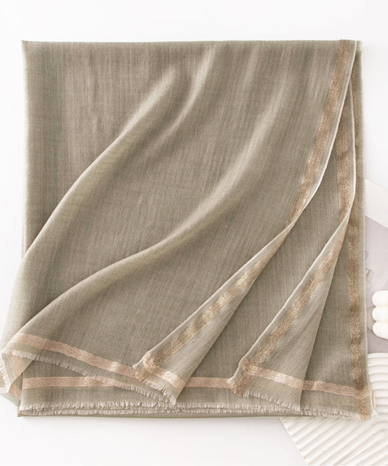 Lightweight solid color 100% wool scarf. - AOA Fashion Accessories