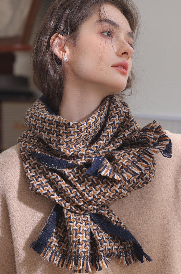 FASHIONABLE WOOL PLAID SCARF - AOA Fashion Accessories