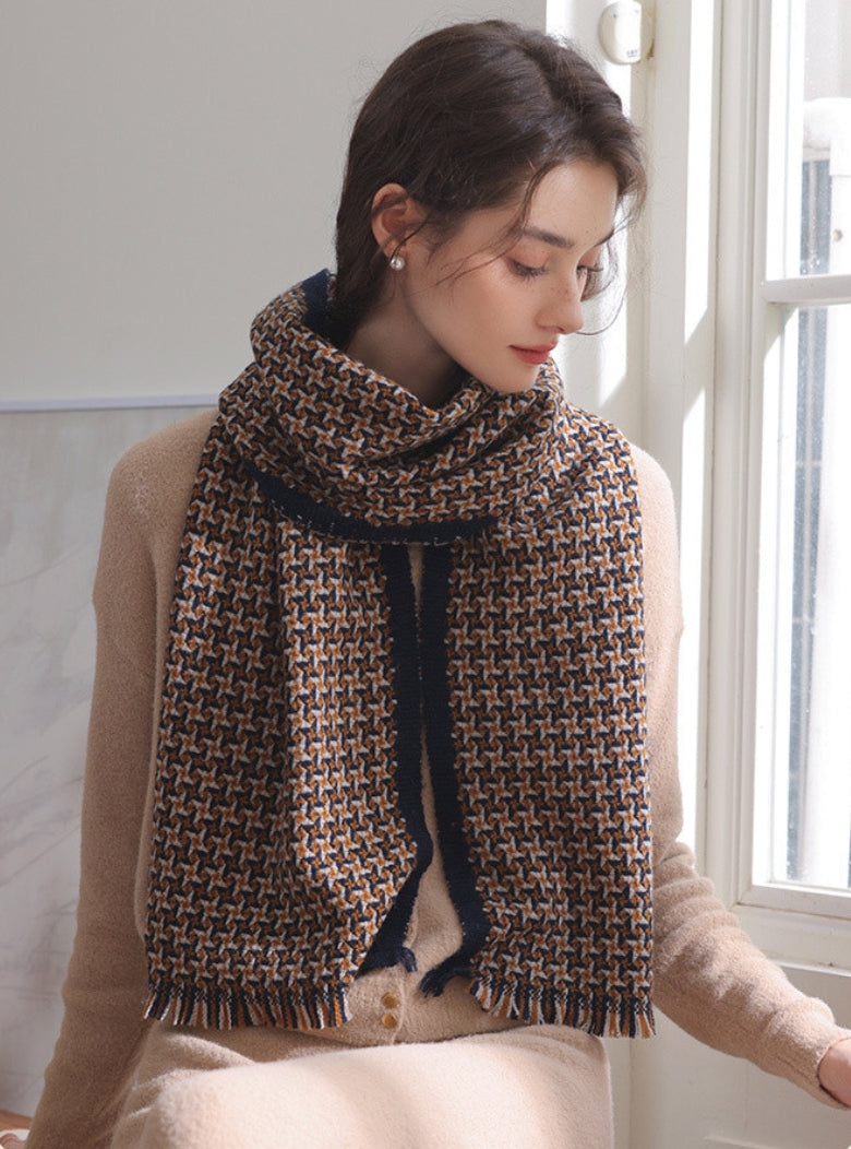 FASHIONABLE WOOL PLAID SCARF - AOA Fashion Accessories