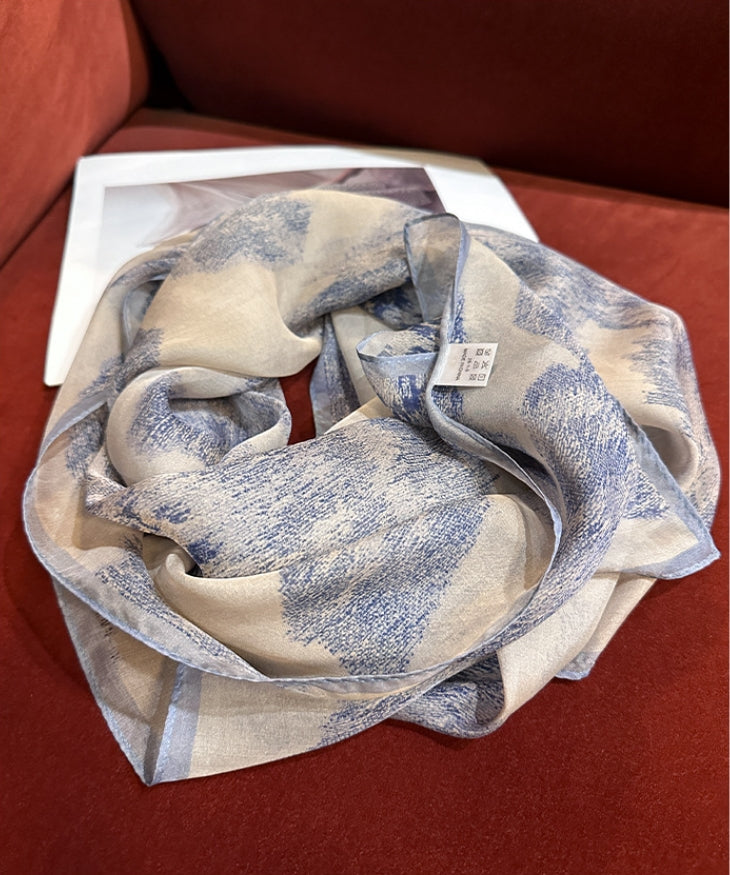 100%Mulberry Silk Long Scarf – Natural Plant Dyeing, Elegant Silk Wrap - AOA Fashion Accessories