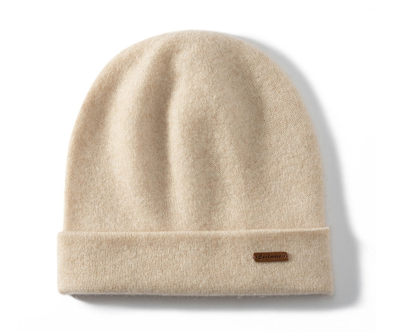 Knitted cashmere hat. - AOA Fashion Accessories