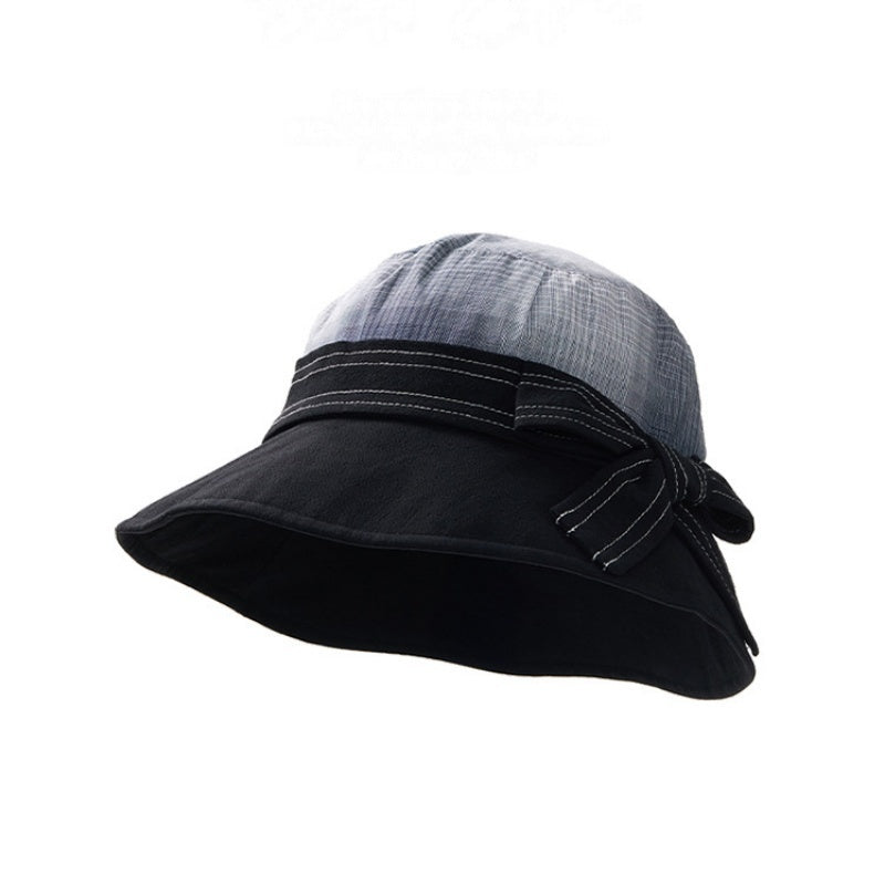 Women's 100% Cotton Bow Decor Bucket Hat - AOA Fashion Accessories