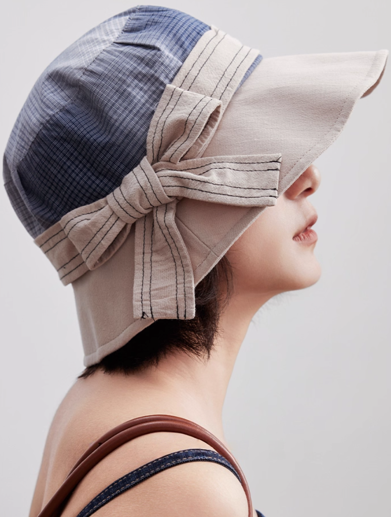 Women's 100% Cotton Bow Decor Bucket Hat - AOA Fashion Accessories
