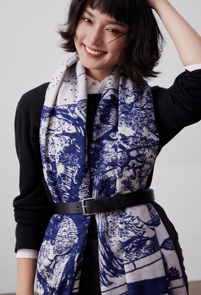 Large Silk Scarf - Brushed Silk Finish | Multiple Colors - AOA Fashion Accessories