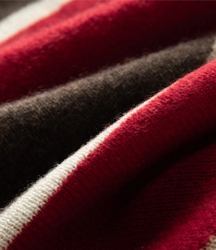 Luxury Cashmere Scarf – Artistic Geometric Design | Multiple Colors