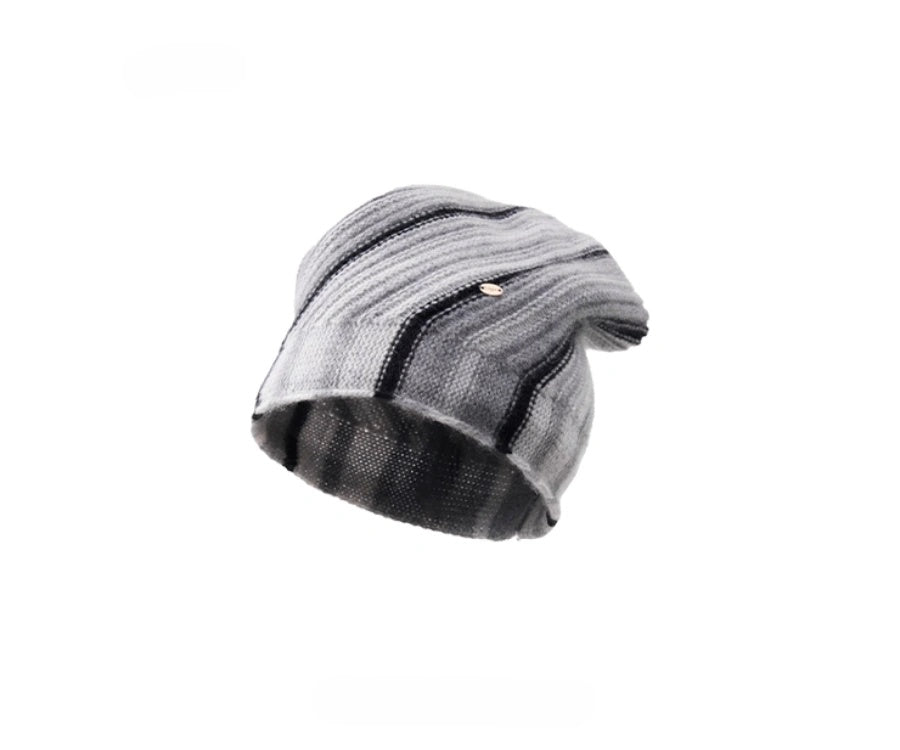 Cashmere Mélange Striped Beanie Hat | Multiple Colors
