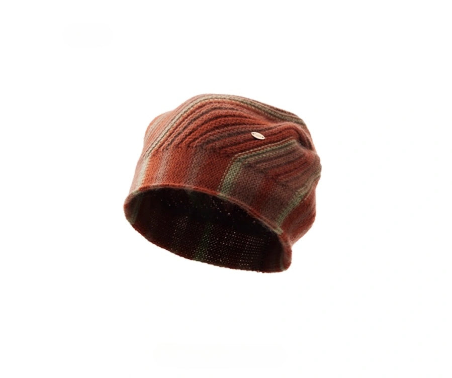 Cashmere Mélange Striped Beanie Hat | Multiple Colors