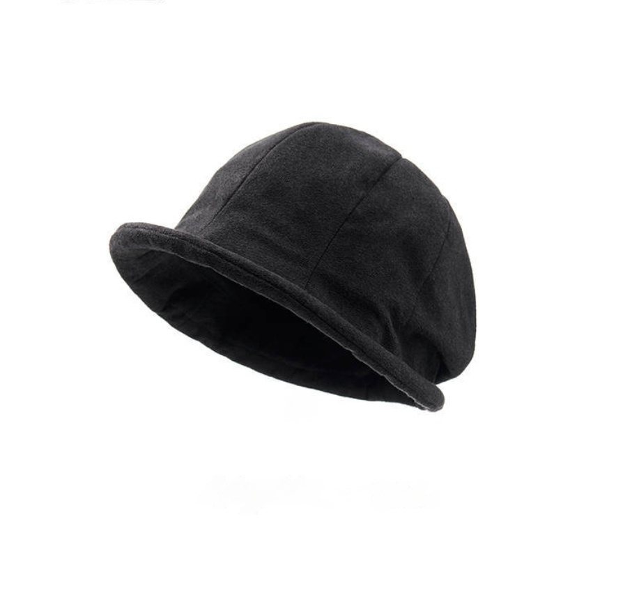 Corduroy Fuzzy Bucket Hat – Vintage Style Warm Cap for Women - AOA Fashion Accessories