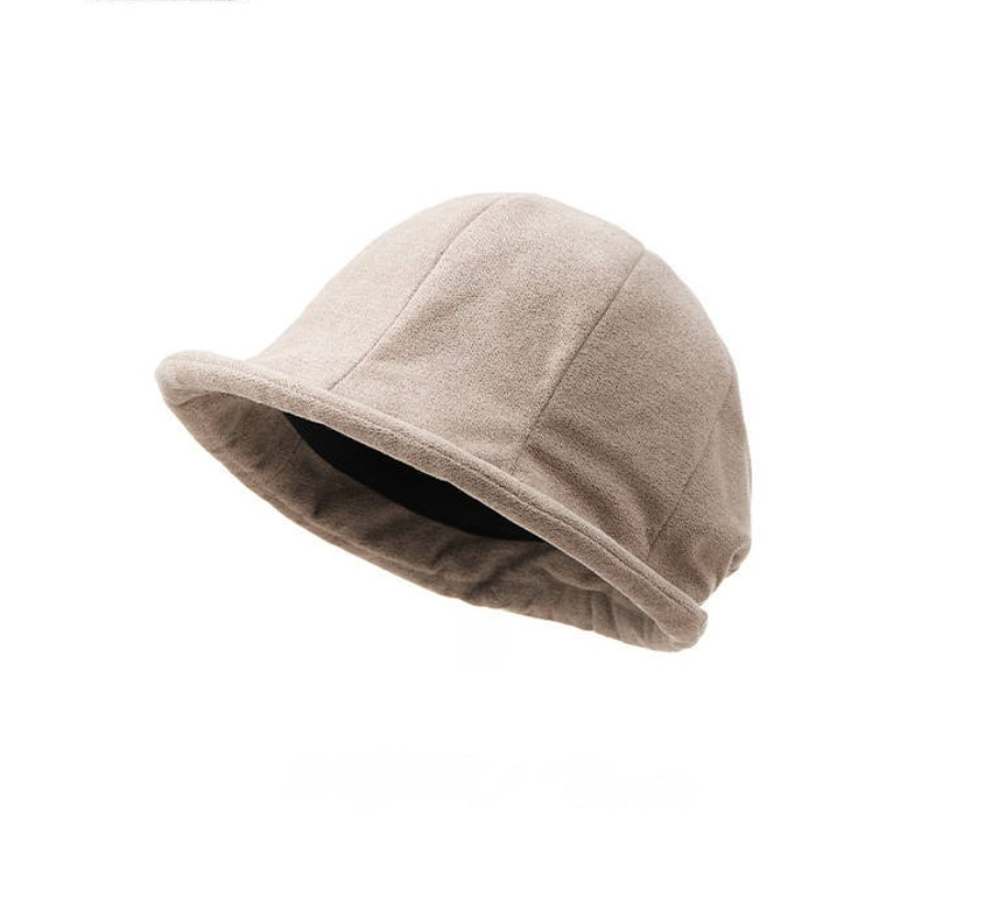 Corduroy Fuzzy Bucket Hat – Vintage Style Warm Cap for Women - AOA Fashion Accessories