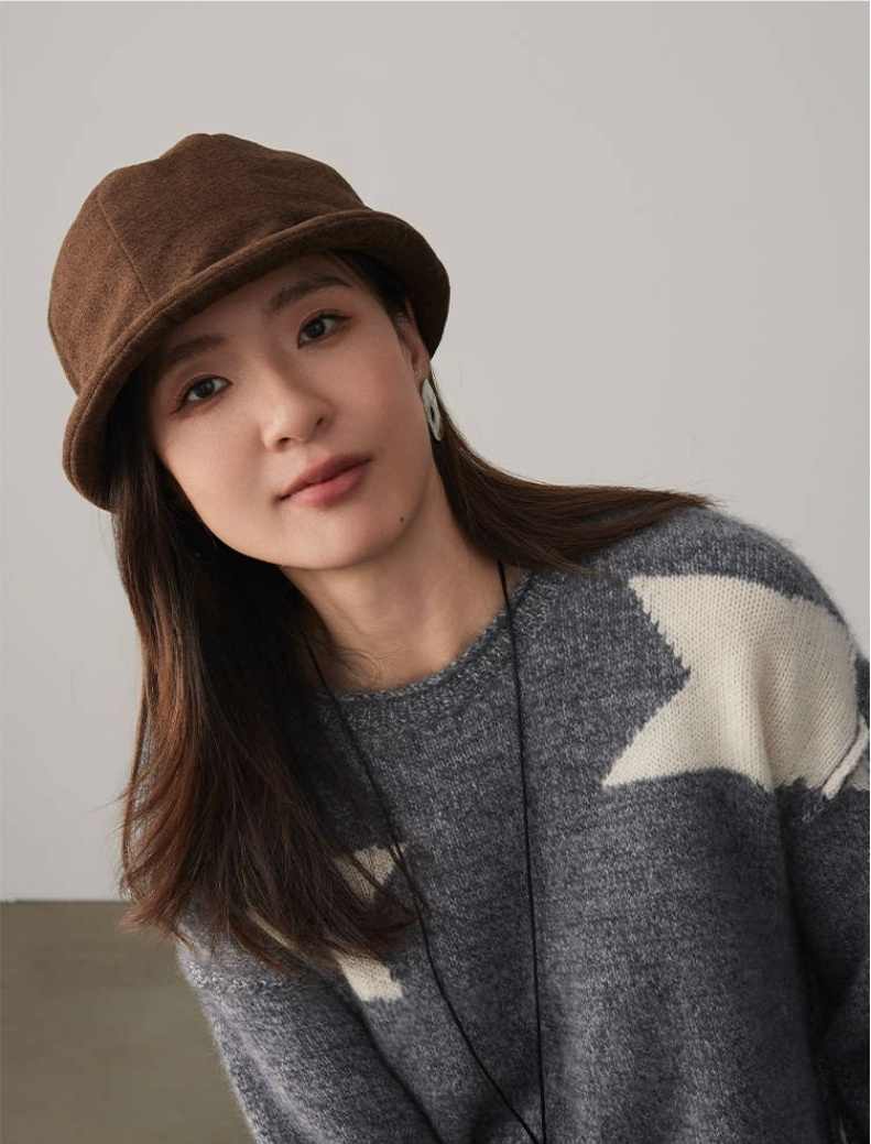 Corduroy Fuzzy Bucket Hat – Vintage Style Warm Cap for Women - AOA Fashion Accessories