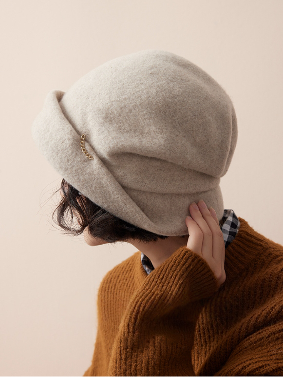 Cozy Fluffy Bucket Hat - 100% Wool Fuzzy Bucket Hat - AOA Fashion Accessories