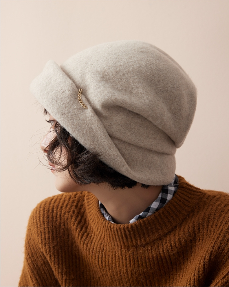 Cozy Fluffy Bucket Hat - 100% Wool Fuzzy Bucket Hat - AOA Fashion Accessories