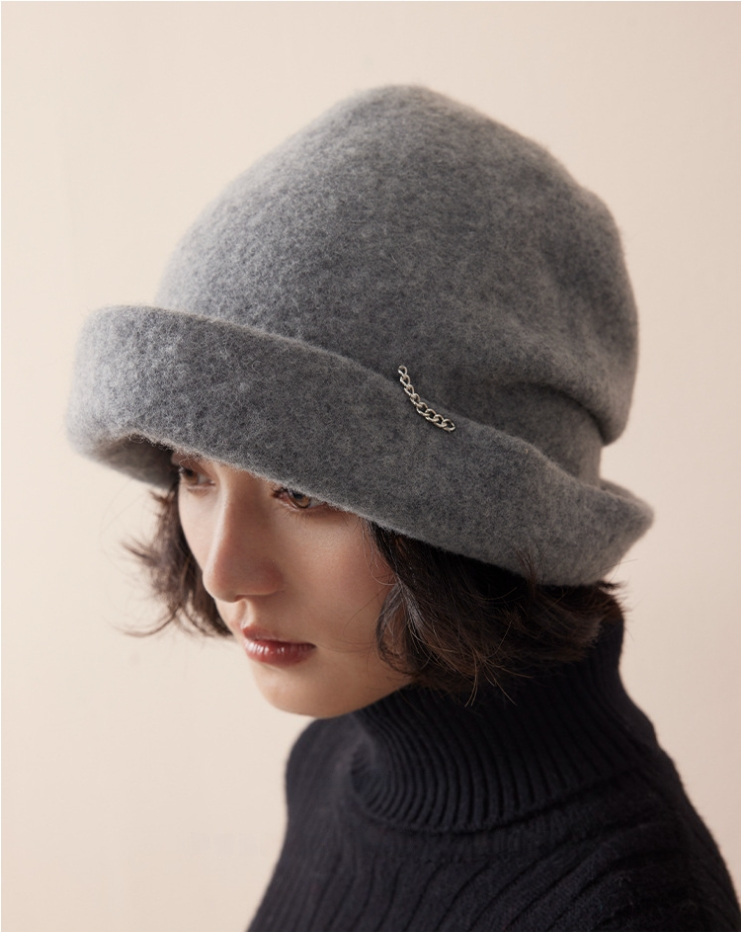 Cozy Fluffy Bucket Hat - 100% Wool Fuzzy Bucket Hat - AOA Fashion Accessories