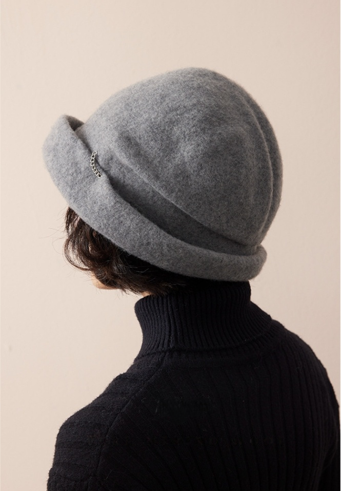 Cozy Fluffy Bucket Hat - 100% Wool Fuzzy Bucket Hat - AOA Fashion Accessories