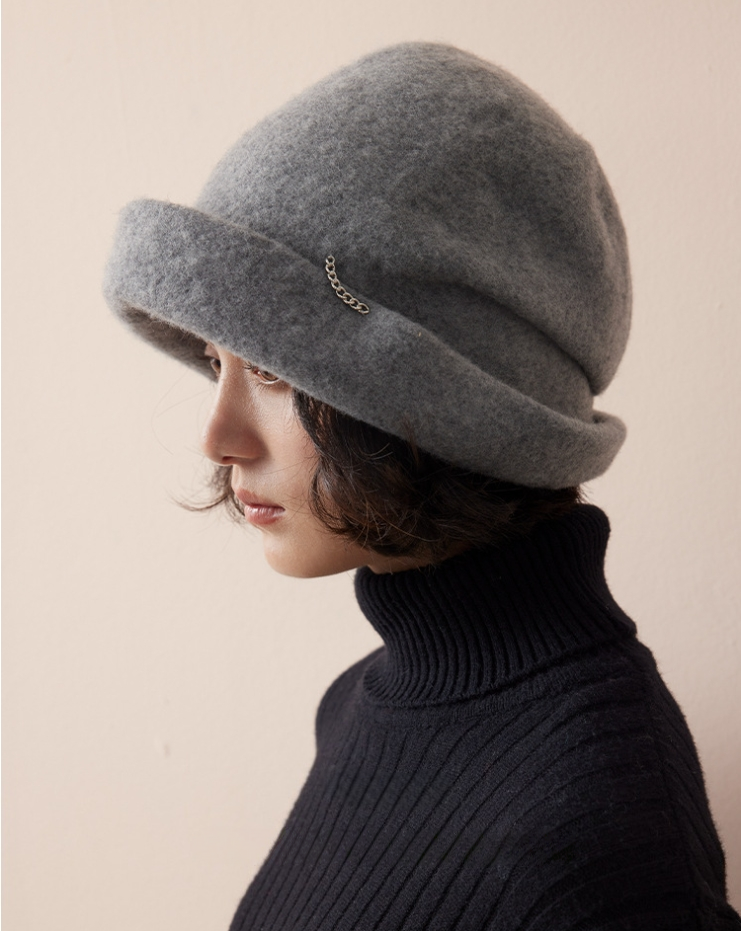 Cozy Fluffy Bucket Hat - 100% Wool Fuzzy Bucket Hat - AOA Fashion Accessories