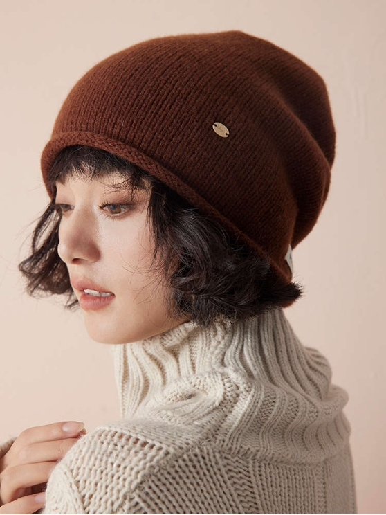 Cozy Knitted Hat  - 100% Wool Knit Hat (Multiple Colors) - AOA Fashion Accessories