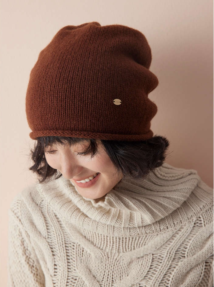 Cozy Knitted Hat  - 100% Wool Knit Hat (Multiple Colors) - AOA Fashion Accessories