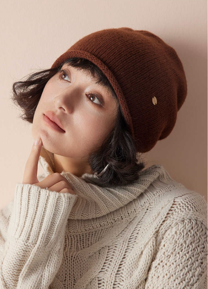Cozy Knitted Hat  - 100% Wool Knit Hat (Multiple Colors) - AOA Fashion Accessories