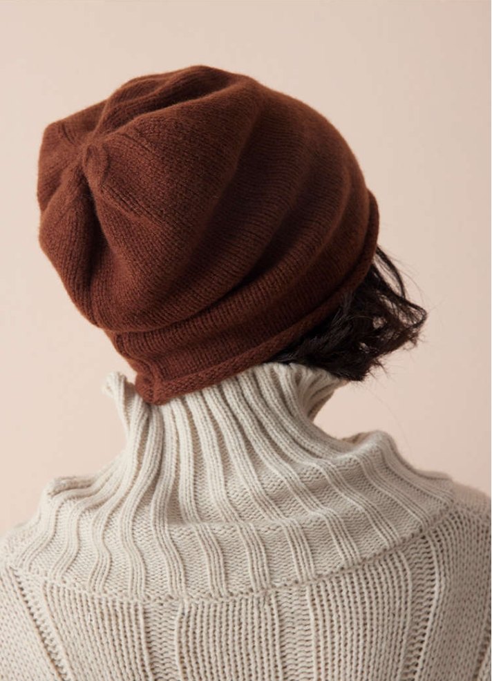 Cozy Knitted Hat  - 100% Wool Knit Hat (Multiple Colors) - AOA Fashion Accessories
