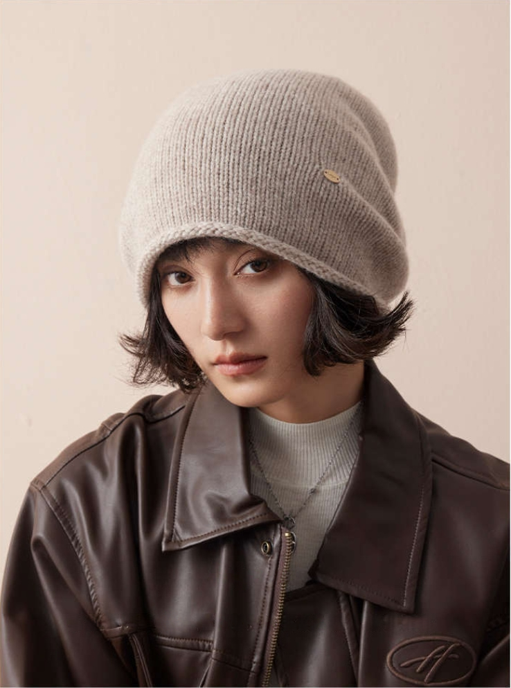 Cozy Knitted Hat  - 100% Wool Knit Hat (Multiple Colors) - AOA Fashion Accessories