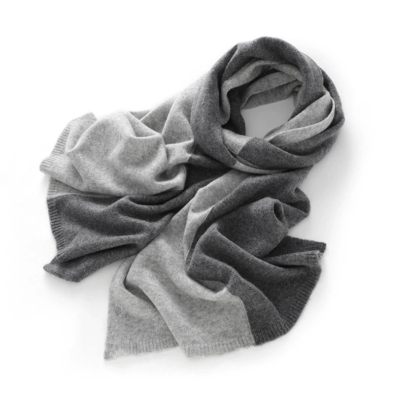 Colorblock Cashmere Scarf – Soft, Warm & Minimalist Style | Multiple Colors