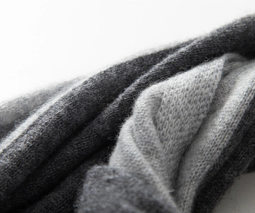 Colorblock Cashmere Scarf – Soft, Warm & Minimalist Style | Multiple Colors