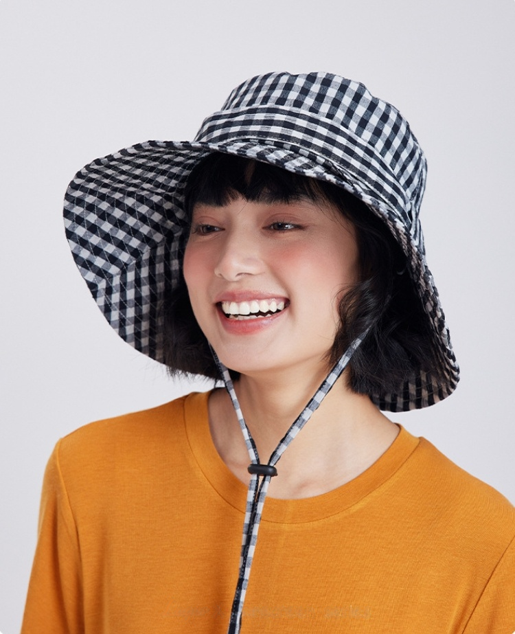Gingham Bow Bucket Hat for Women – Cute Lightweight Sun Hat - AOA Fashion Accessories