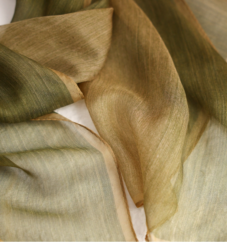 Luxurious Summer Scarf for Women - Plant-Dyed Silk - AOA Fashion Accessories