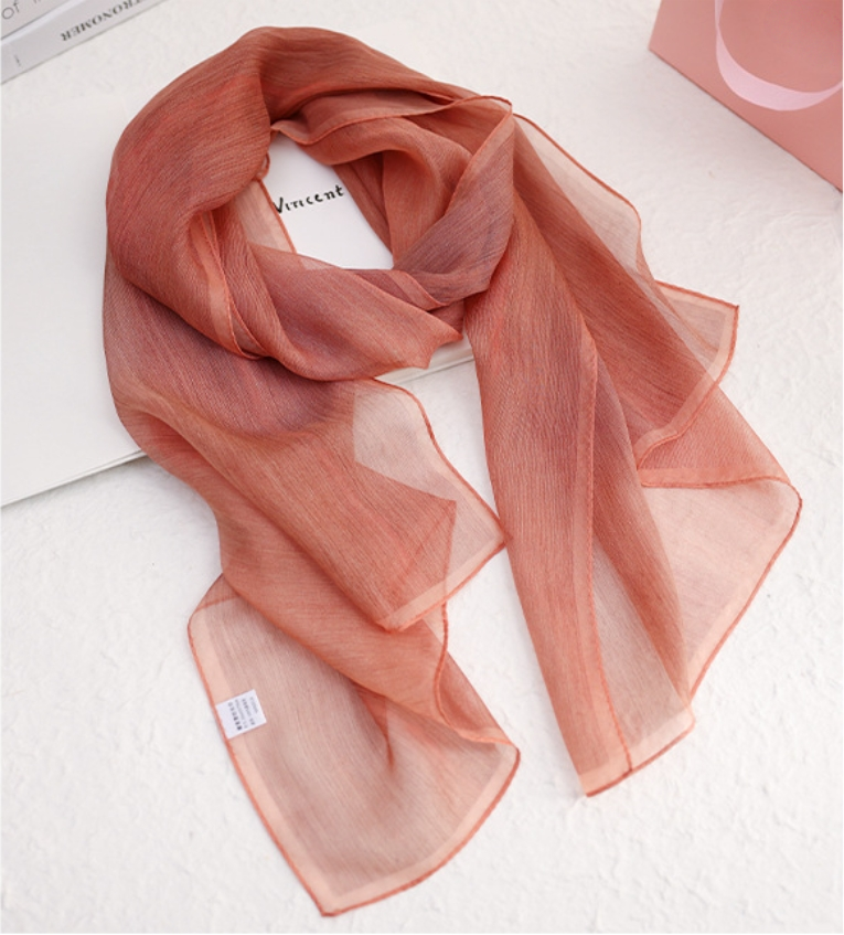 Luxurious Summer Scarf for Women - Plant-Dyed Silk - AOA Fashion Accessories