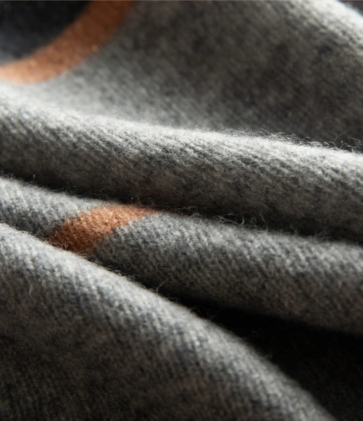 Luxury Cashmere Scarf – Artistic Geometric Design | Multiple Colors