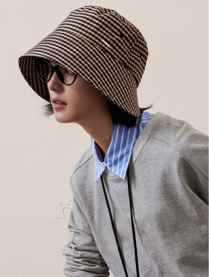 Plaid Bucket Hat - Foldable Breathable Sun Hat - AOA Fashion Accessories