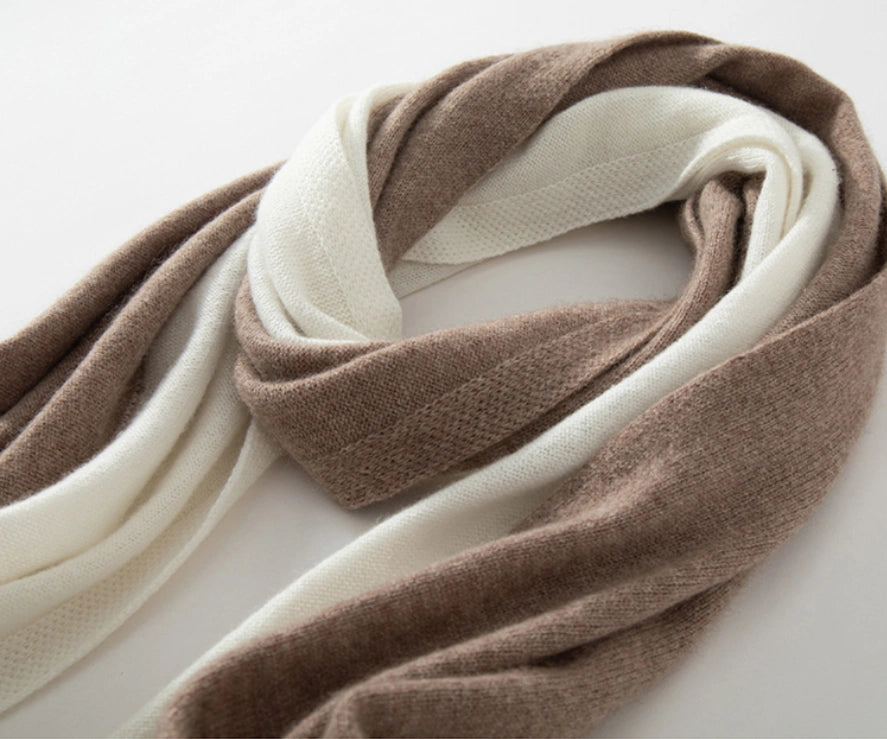 Colorblock Cashmere Scarf – Soft, Warm & Minimalist Style | Multiple Colors