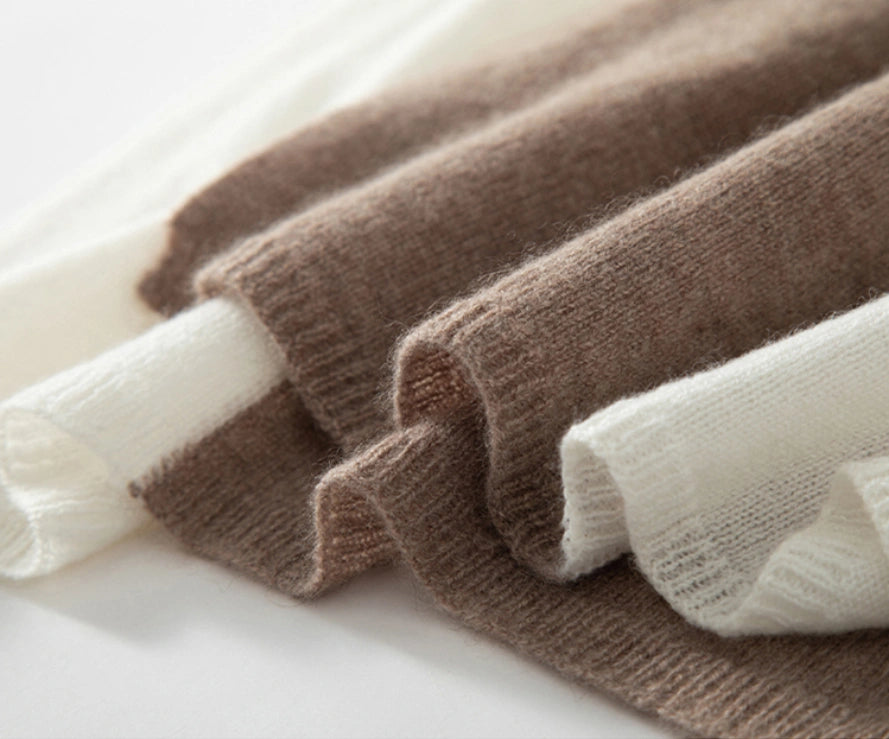 Colorblock Cashmere Scarf – Soft, Warm & Minimalist Style | Multiple Colors